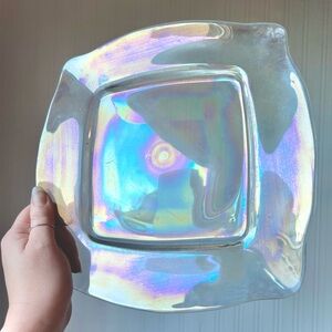 Iridescent Glass Plate